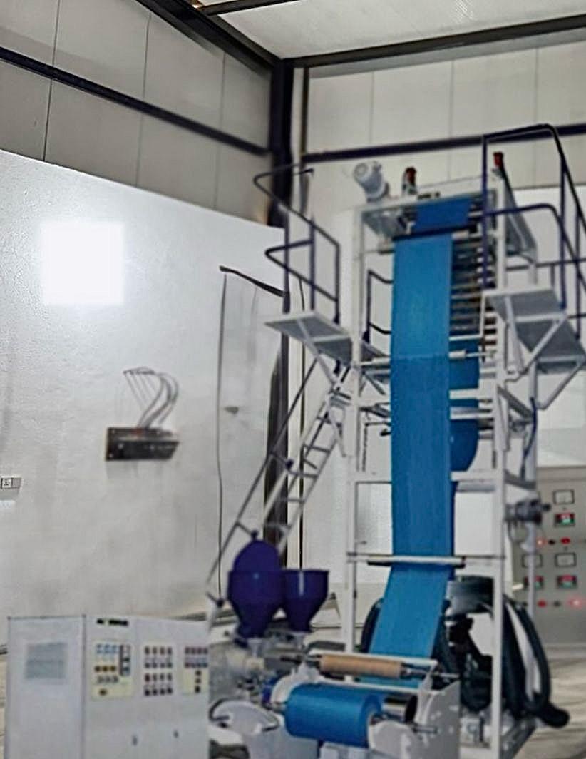 Blue film extrusion