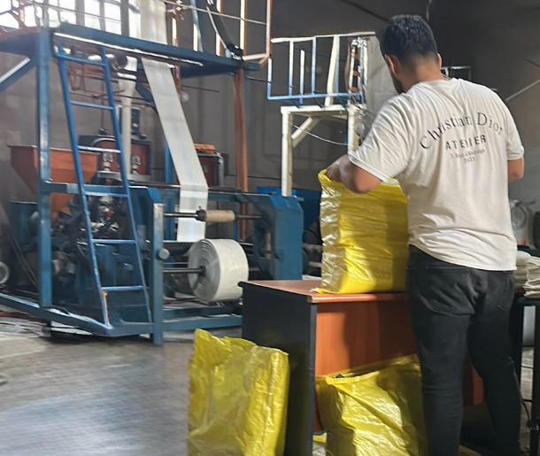 Packing yellow bags